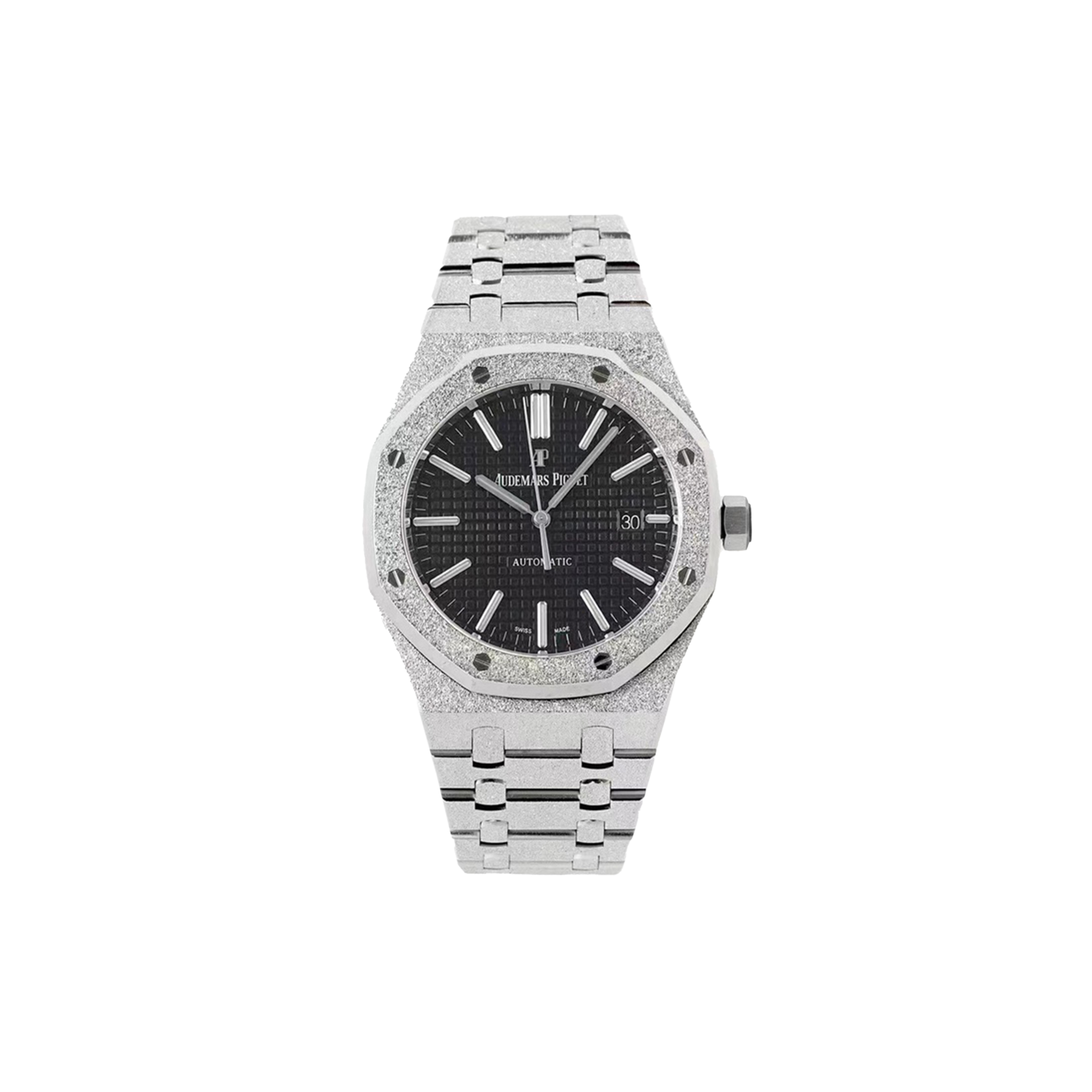 audemars P*g*et royal oak elite clone frosty gold black dial 41mm watch 15410bc.gg.1224bc.01
